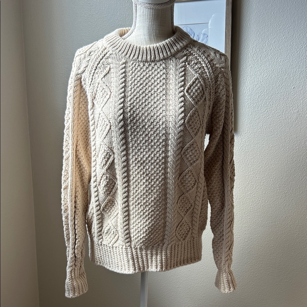 L.L. Bean Signature Sweater Fisherman Style Size Large